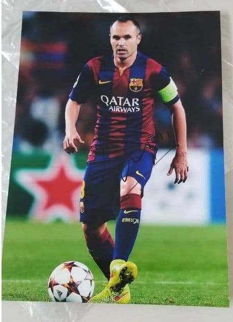 ICONSイニエスタアンドレス・イニエスタサイン直筆サインフォトグラフ