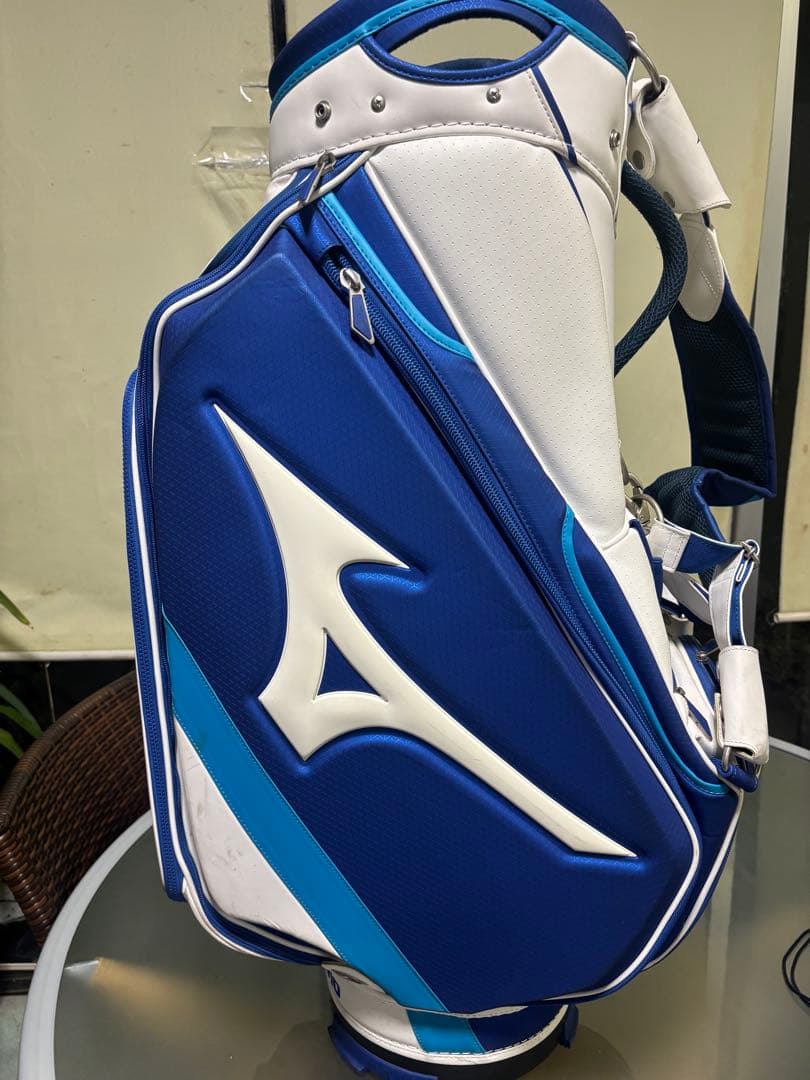 Mizuno プロモデルツアーキャディバッグ 青/白 Mizuno プロモデルツアーキャディバッグ 青/白 Mizuno プロモデル