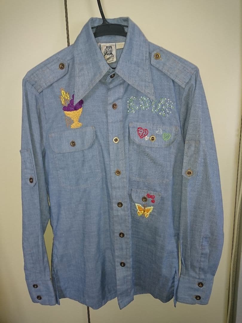 ビンテージ 70s Kennington ケニントン 刺繍シャツ - メルカリ