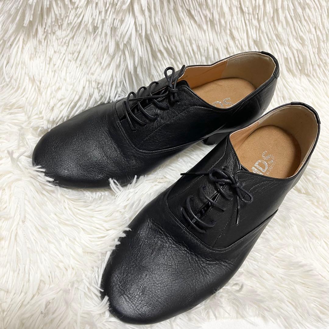 美品 MDS 社交ダンスシューズ ブラック 26.0 EEEEE レザー レース 社交ダンス シューズ 兼用シューズ MDS BLOOM メンズ 男性 兼用【送料