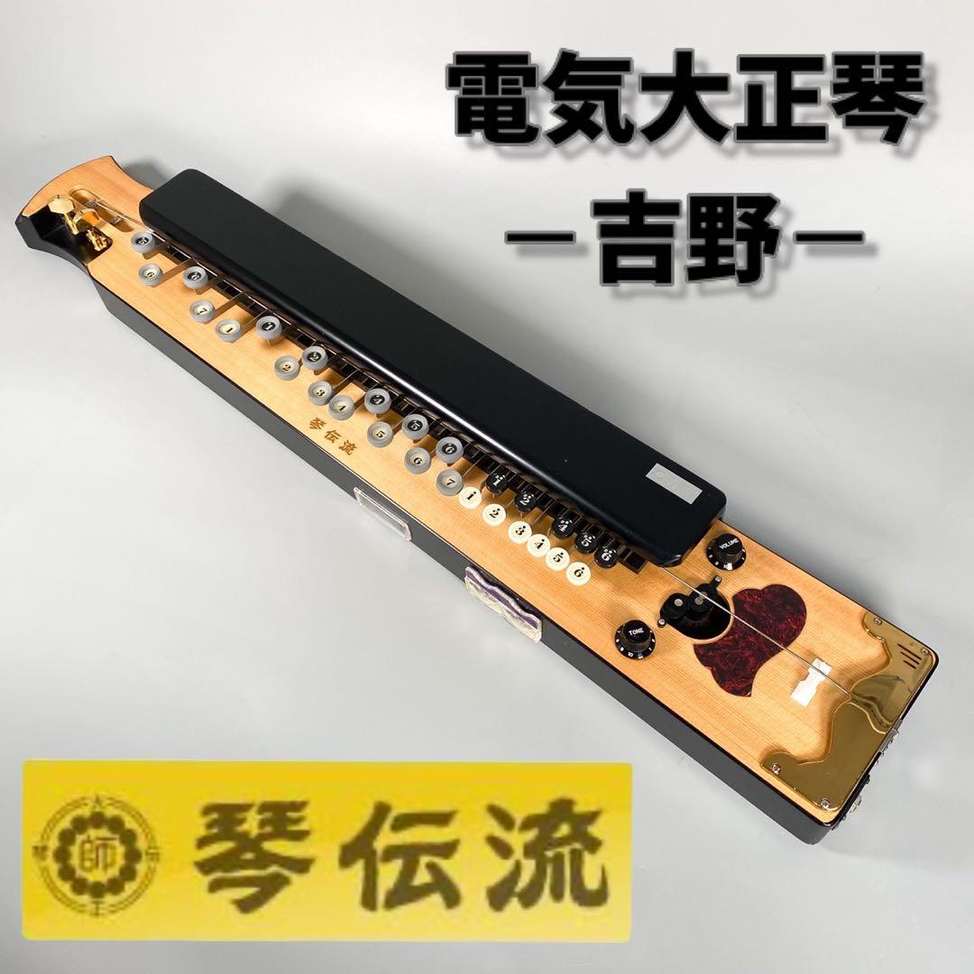 電気大正琴 吉野 琴伝流 エレキ大正琴 テナー ソフトケース付き - メルカリ