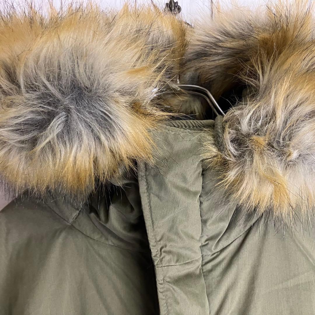 極美品】AVIREX アビレックス フード ファー モッズコート カーキ L