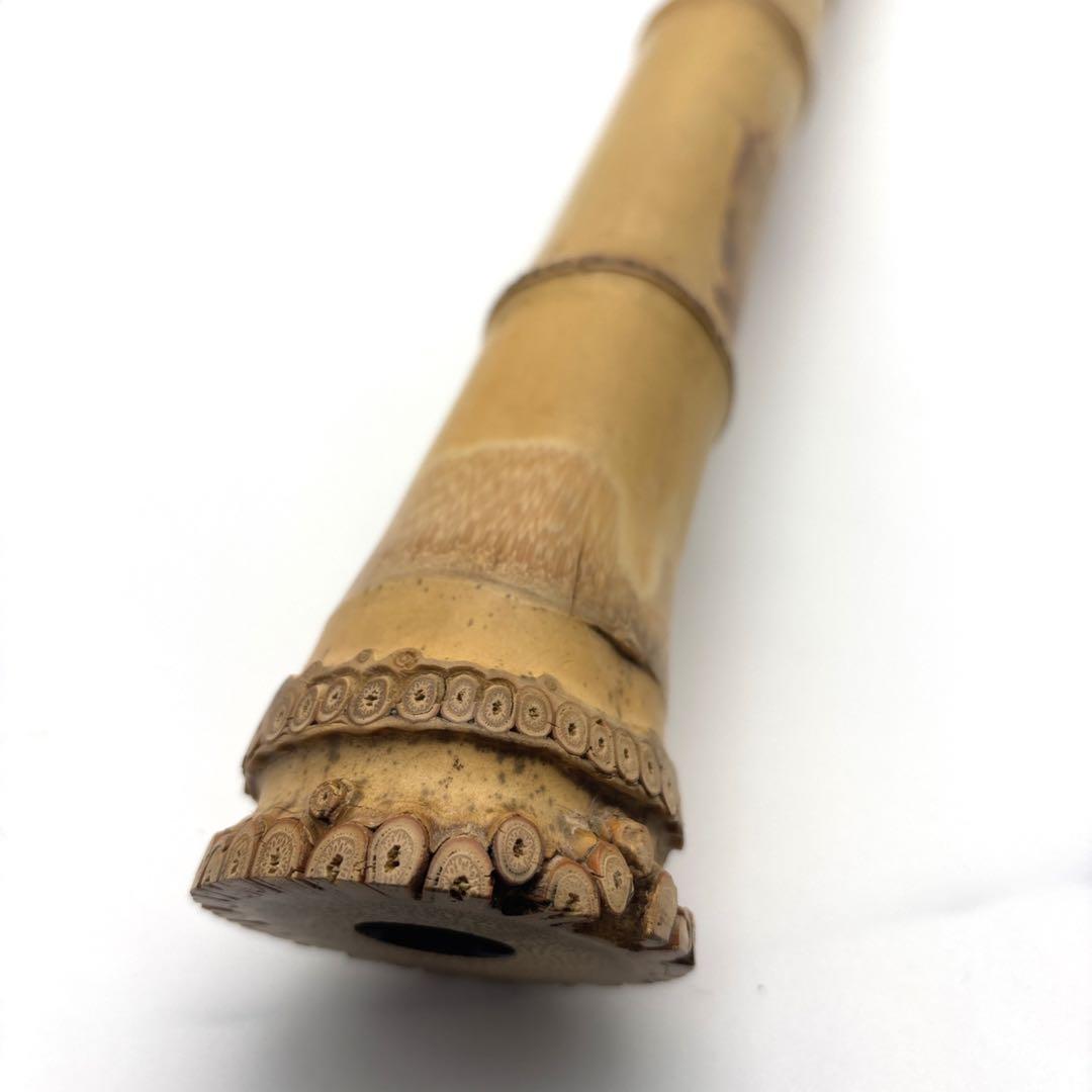 美品】尺八 琴古流 バチ型 銘あり 竹治 1尺7寸 5