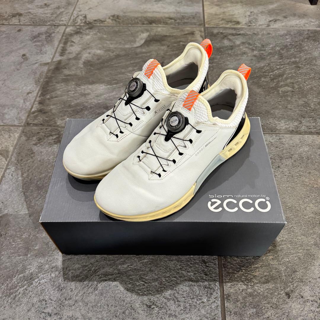 ECCO BIOM C4 BOA ゴルフシューズ ホワイト26.0cm ECCO Golf BIOM C4 Hybrid ウィメンズ レザーGore-Texゴルフシューズ