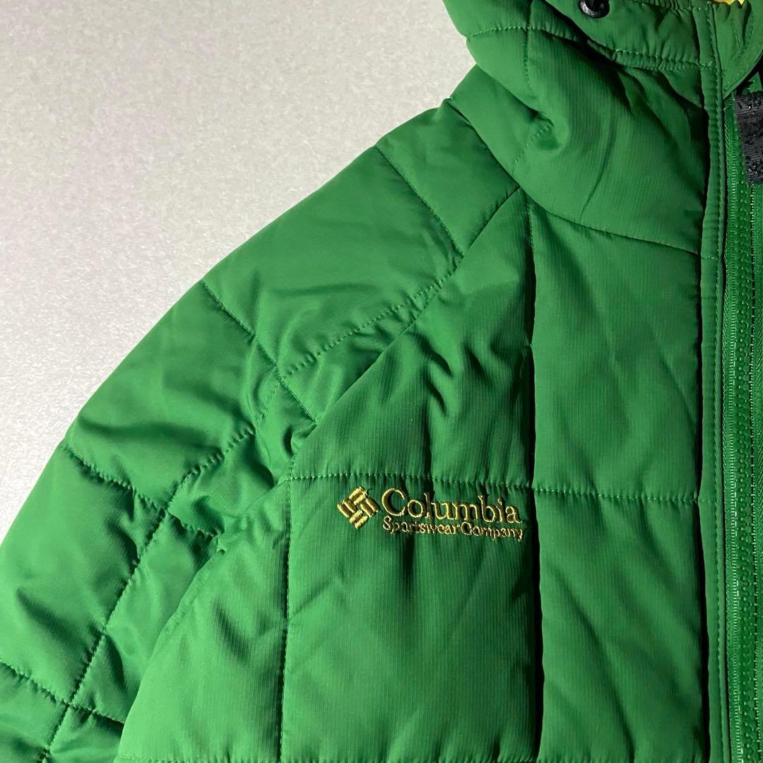 f*a様 コロンビア hooded puffer jacket グリーン イエロ Columbia