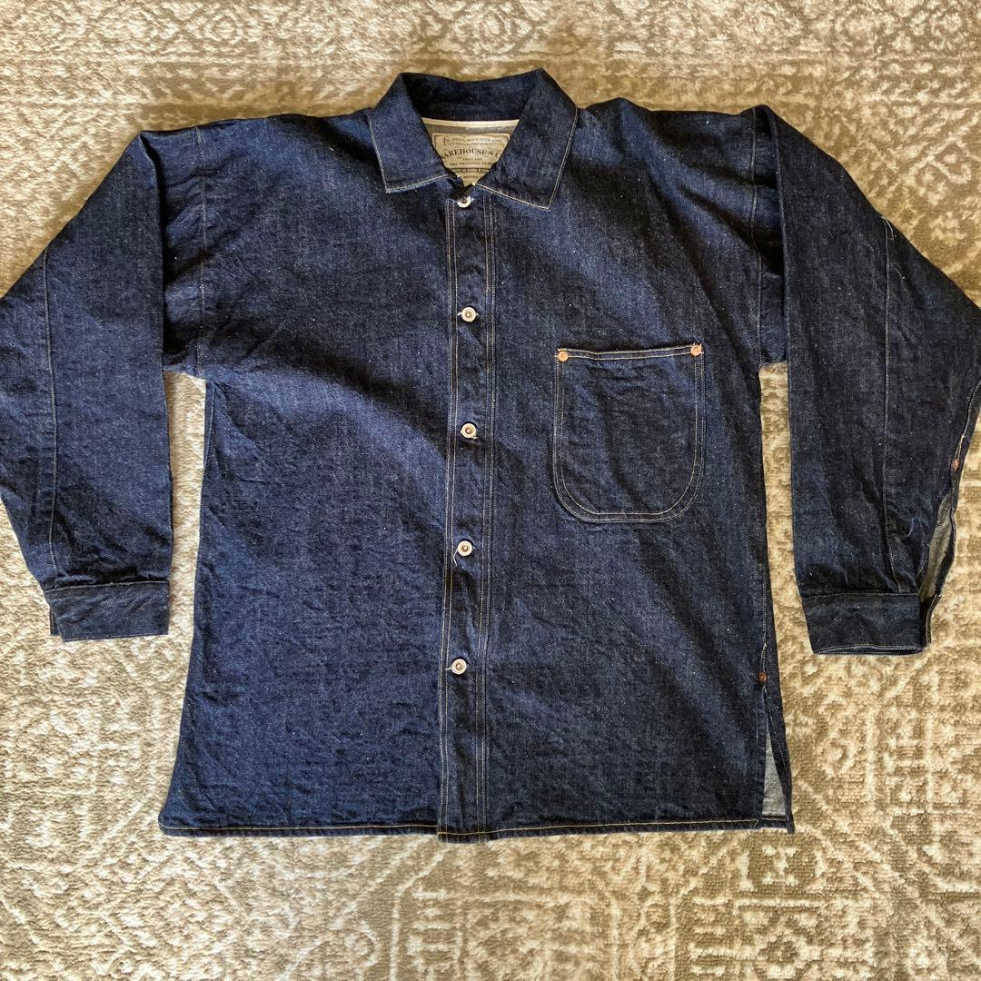希少 美品 ウエアハウス 2212 オープンフロントジャンパー 38 デニム