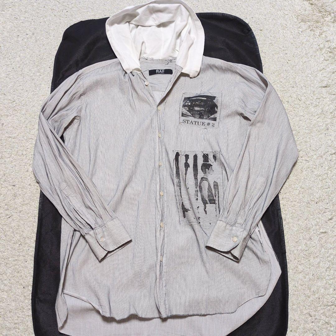 RAF BY RAF SIMONS ラフシモンズ　フード付きシャツ RAF SIMONS ラフシモンズ フード付きシャツ カフス付き
