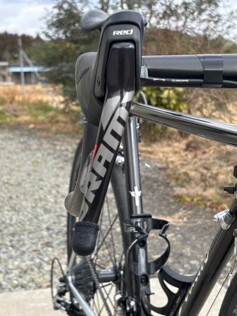 クロモリ スチールフレーム ロードバイク SRAM RED 22