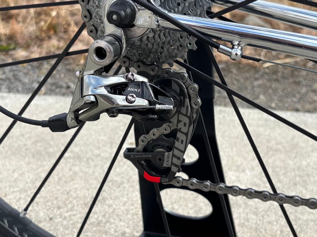 クロモリ スチールフレーム ロードバイク SRAM RED 22