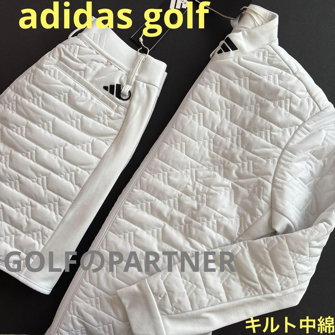 新品定価約34000円アディダスゴルフ　レディース　キルト中綿ジャケット&パンツ adidas（アディダス） ゴルフ COLD. RDY キルトレイヤード フルジップ