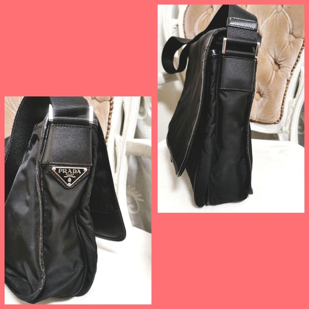 良品】プラダPRADA黒 斜めがけショルダーバッグ カードあり!鑑定済