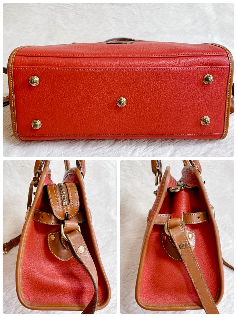 希少カラー 美品 DOONEY&BOURKE 2way レザー ハンドバッグ 赤 - メルカリ