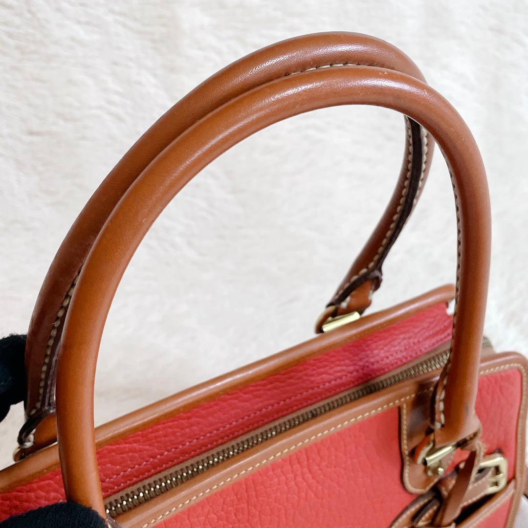 希少カラー 美品 DOONEY&BOURKE 2way レザー ハンドバッグ 赤 - メルカリ
