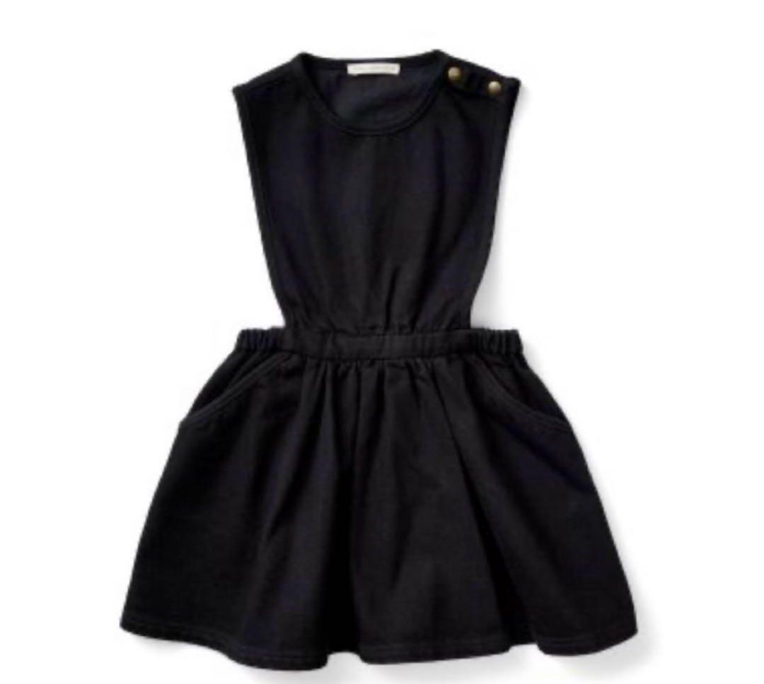 soor ploom 6Y Tippi Pinafore Black Denim