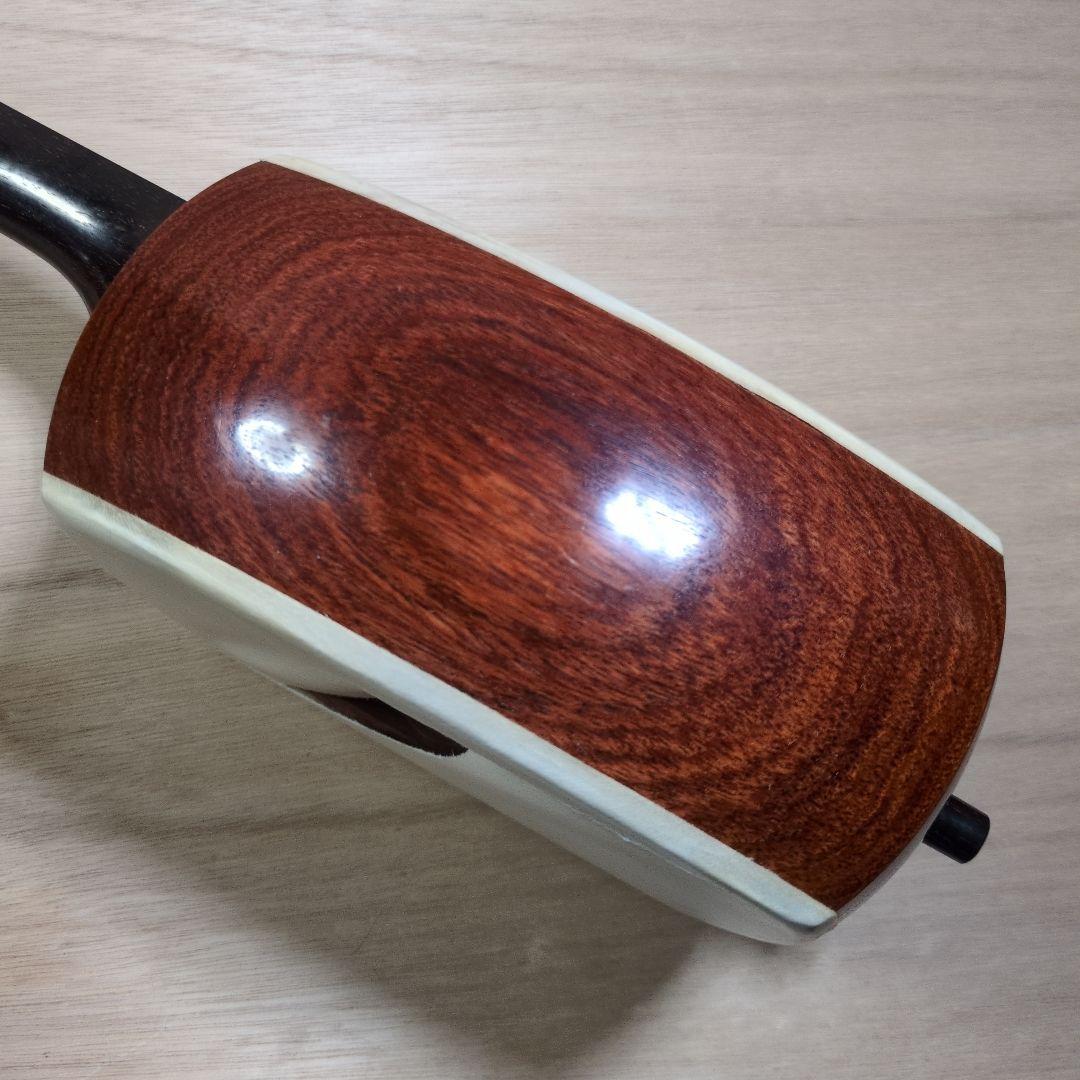 あ*ま様 鶴屋三絃店　鶴秋　高級 三味線　東地唄　皮破れ　綾杉　金細