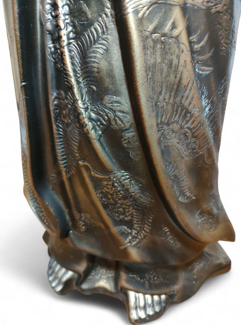 鶯玉作】観音菩薩 仏像 古美術 非鉄 金属工芸 彫刻 観音像