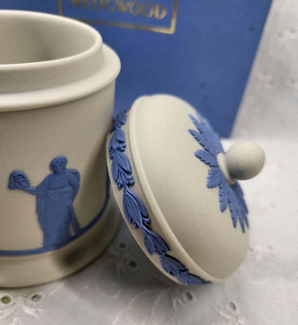 レア✨ウェッジウッド ジャスパー キャニスター ホワイト 茶葉 紅茶