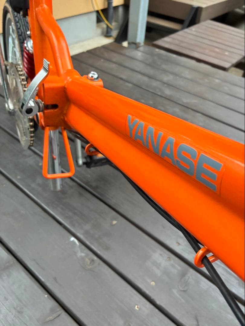 Yanase ヤナセ 新品未使用 オレンジ 折りたたみ自転車 サスペンション