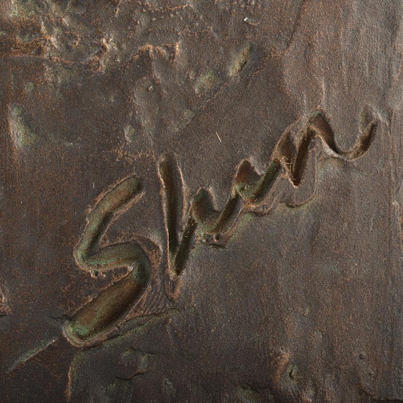 山本眞輔作 ブロンズ像 女性像 新しい暦 約3kg 証付 共箱 U R7249B