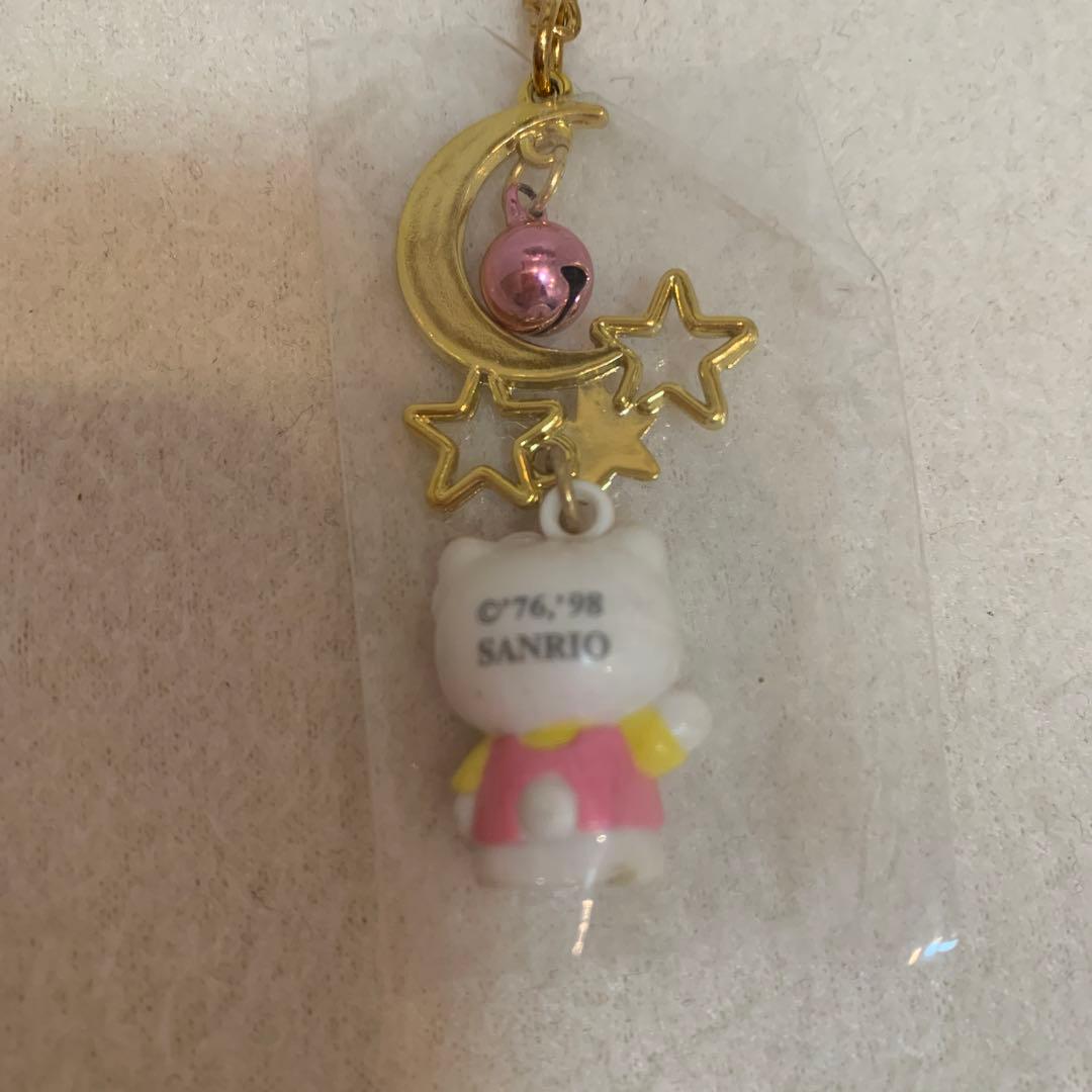 サンリオ♡キティちゃん キーホルダー 月 星 鈴つき レトロ 激レア
