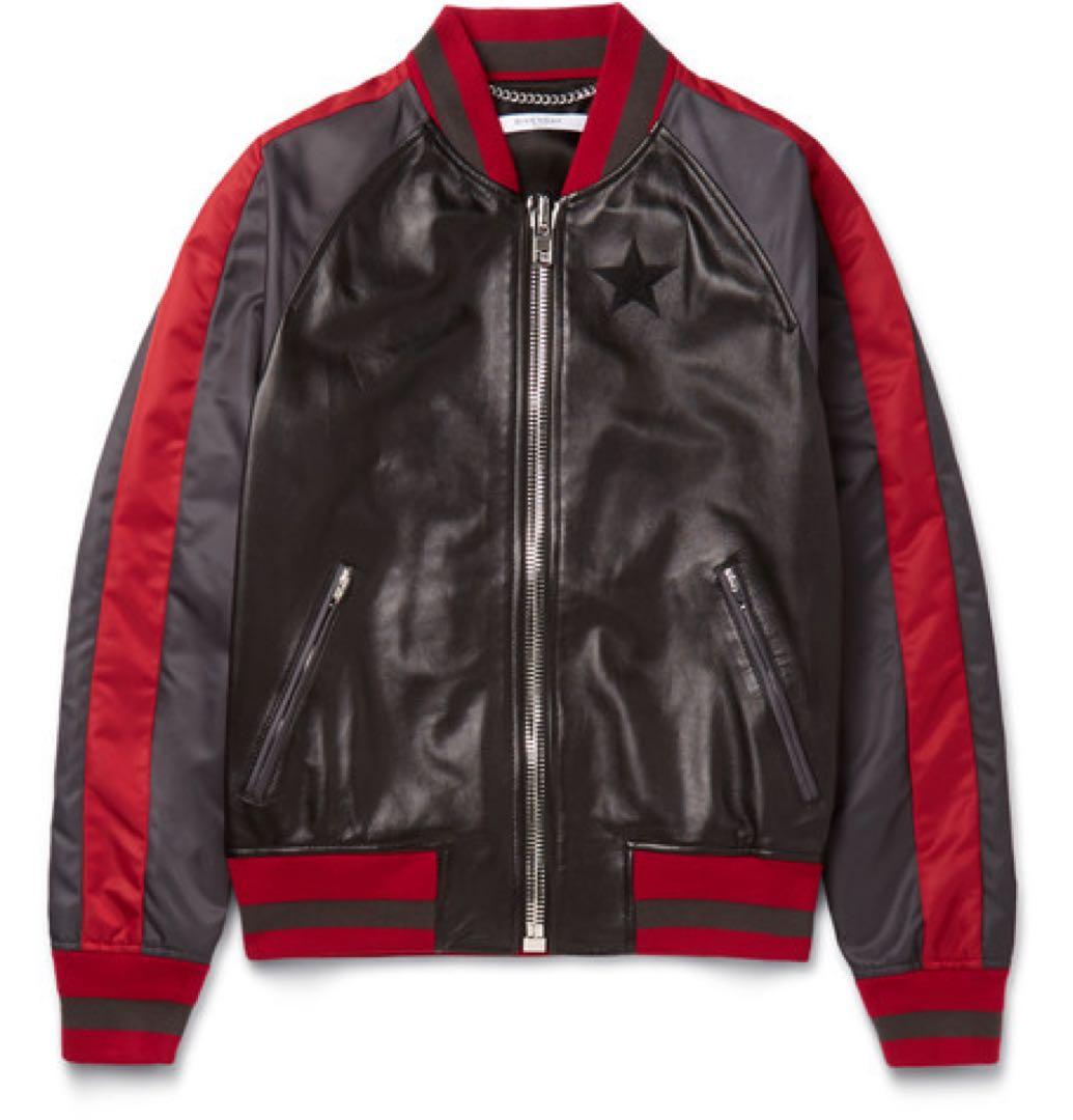 あ*ん様 givenchy ジバンシー レザー　スタジャン　ボンバージャケット ☆送料関税込☆GIVENCHY ウール＆レザー ボンバージャケット