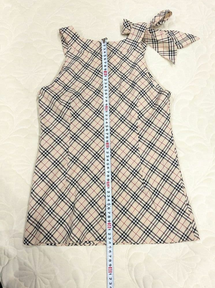 売約済み☆専用 肩リボン ノースリーブ ノバチェック ホースロゴ
