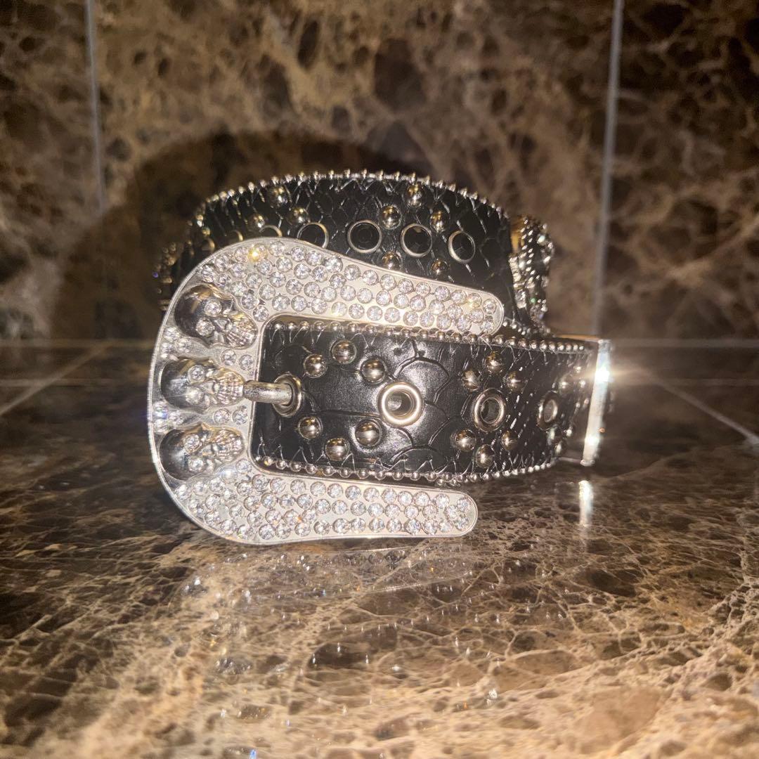 Hermetic Scull スカル スタッズベルト B.B.Simon クロコ