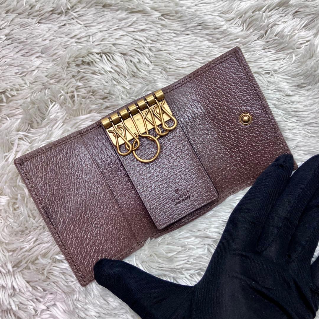 箱付き極美品✨GUCCI 6連キーケース オフディア マーモント シェリー