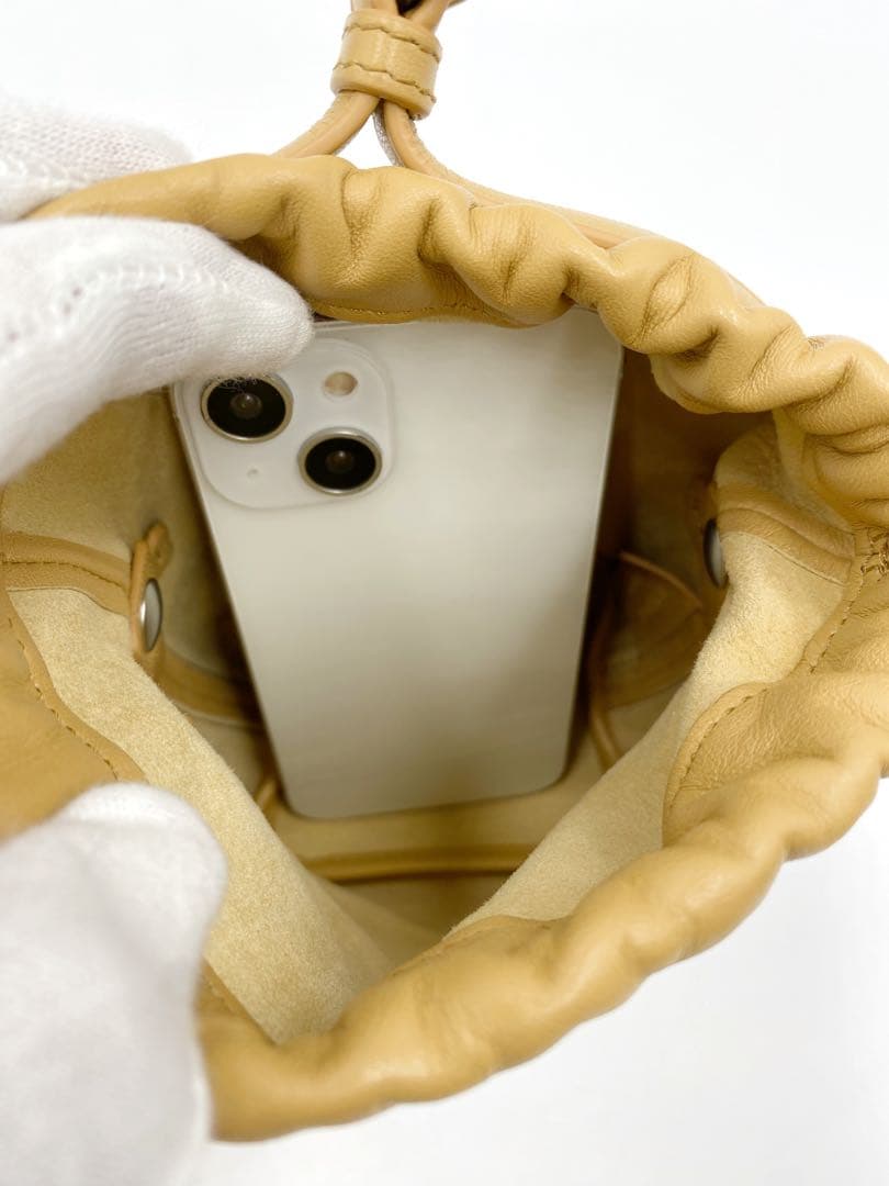 専用☆JIL SANDER ジルサンダー 巾着型 ポーチ レザー☆047 - メルカリ