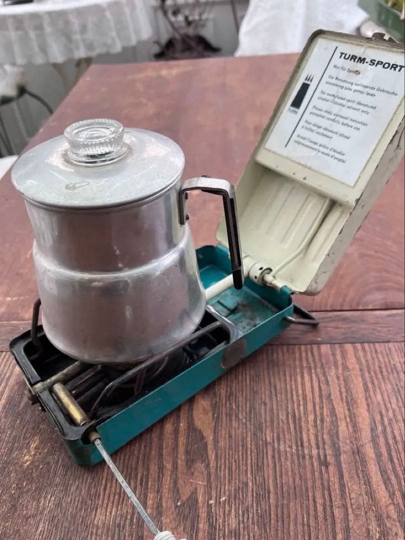 1970年代の西ドイツ製、タームスポーツ。携帯用サイレント、アルコールバーナー。 1970年代の西ドイツ製、タームスポーツ。携帯用サイレント、アルコール
