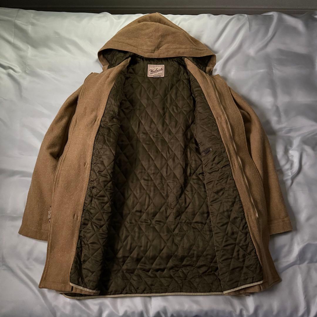 90s Woolrich 節約 USA製 ベージュ ダッフルコート ダブルジップ