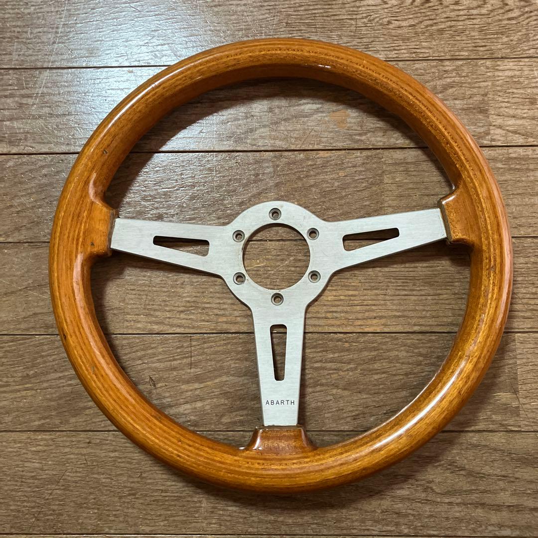 ABARTH社ウッドステアリング - メルカリ