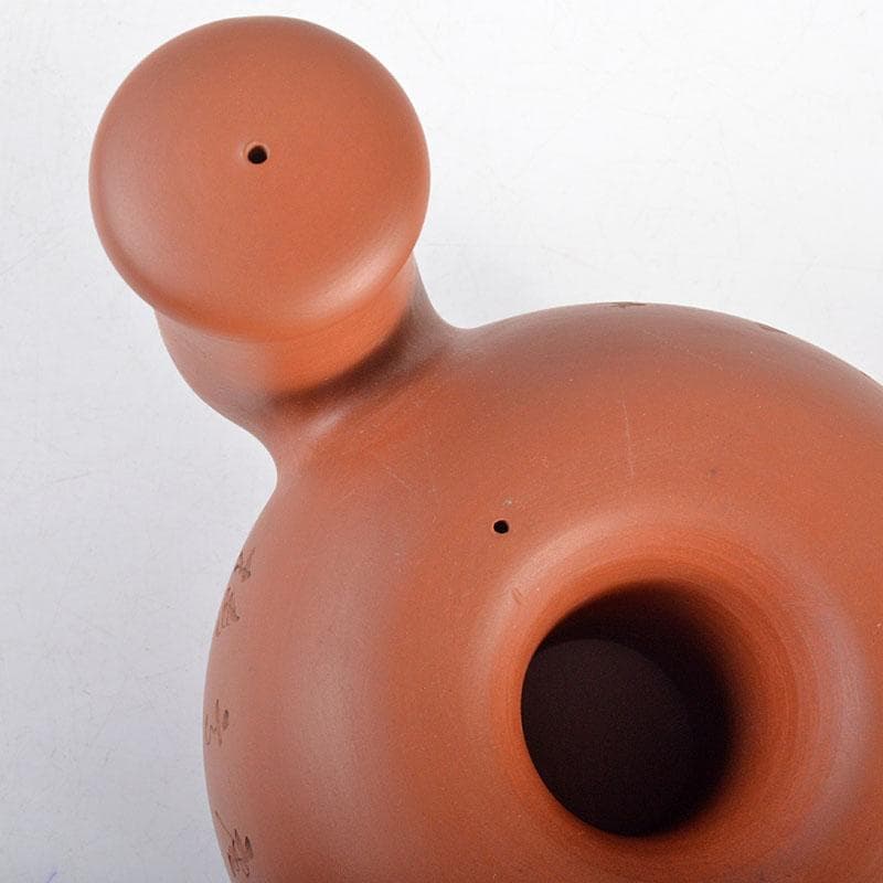 煎茶道具 常滑焼 山田陶山作 紫砂 朱泥 漢詩刻 急須 V R4355