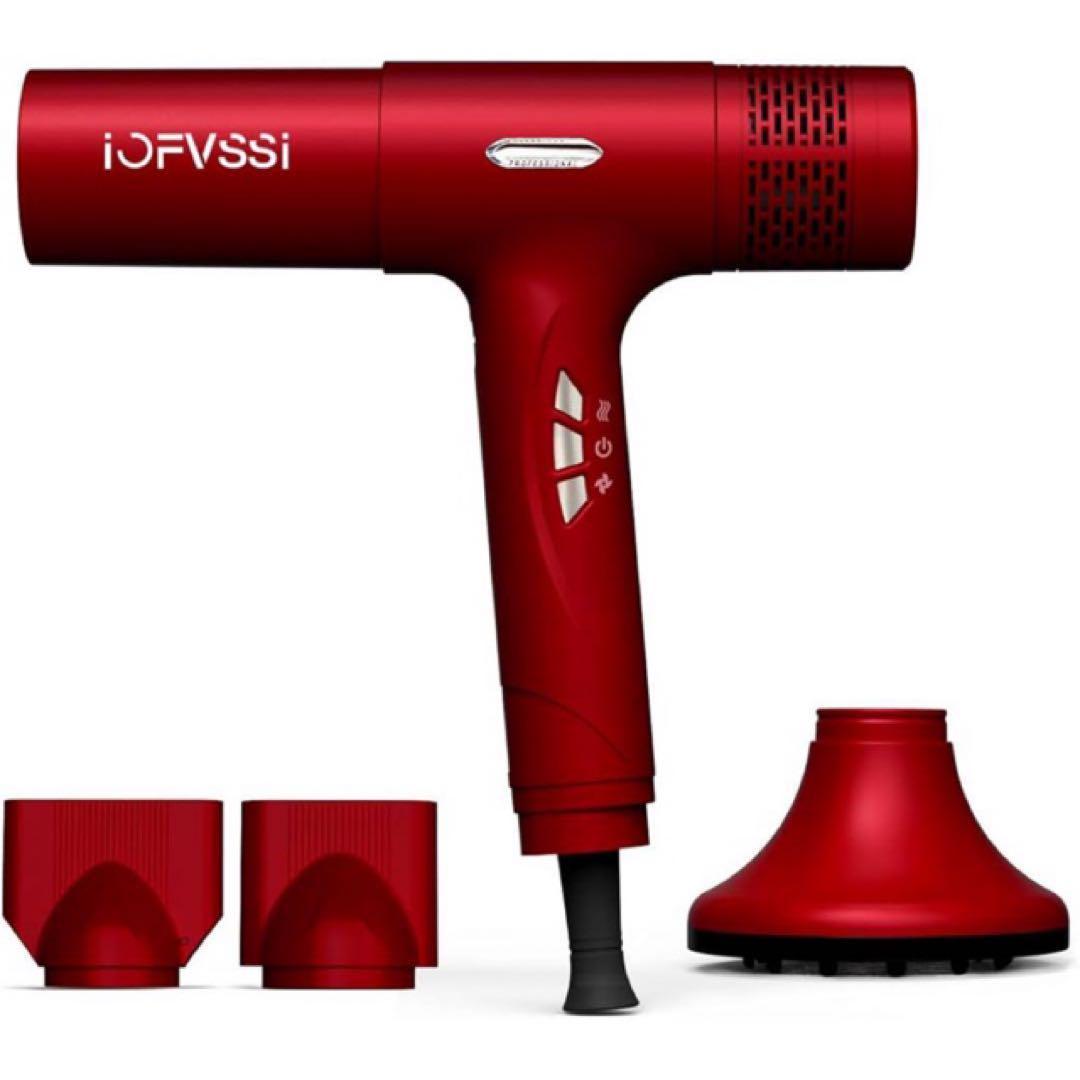 大人気❣ドライヤー ヘアドライヤー 大風量 速乾 2億個高濃度マイナスイオン 赤 ドライヤー ヘアドライヤー 大風量 速乾 2億マイナスイオン 美髮 高速