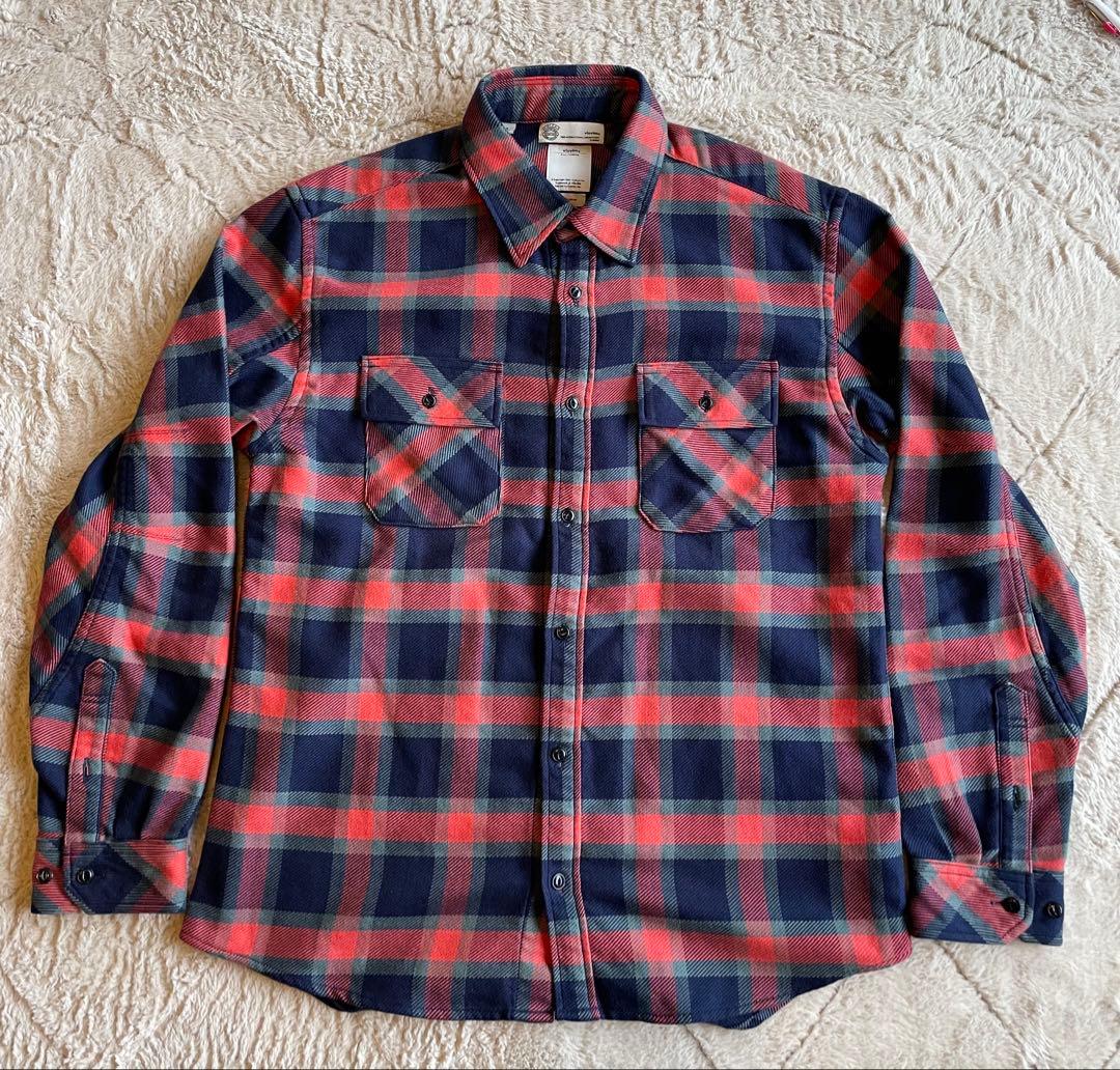美品 visvim reindeer flannel 3 L ネルシャツ Icelandic Reindeer Flannel Button Down Shirt