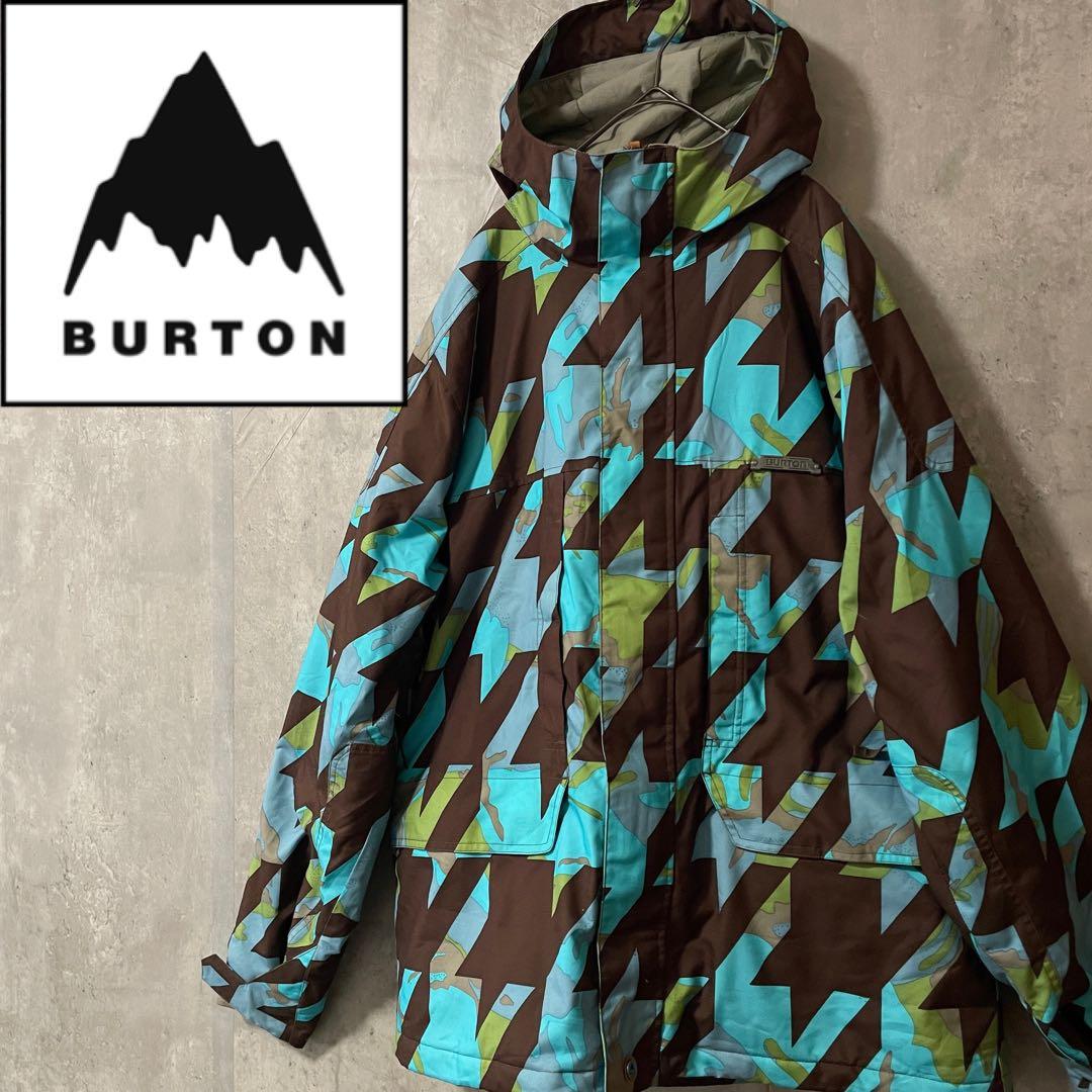 Burtonバートンスキーウェアスノーボードジャケットパーカーフード付青水色茶色 BURTON（バートン） 日本正規品 スノーボード ウェア ジャケット
