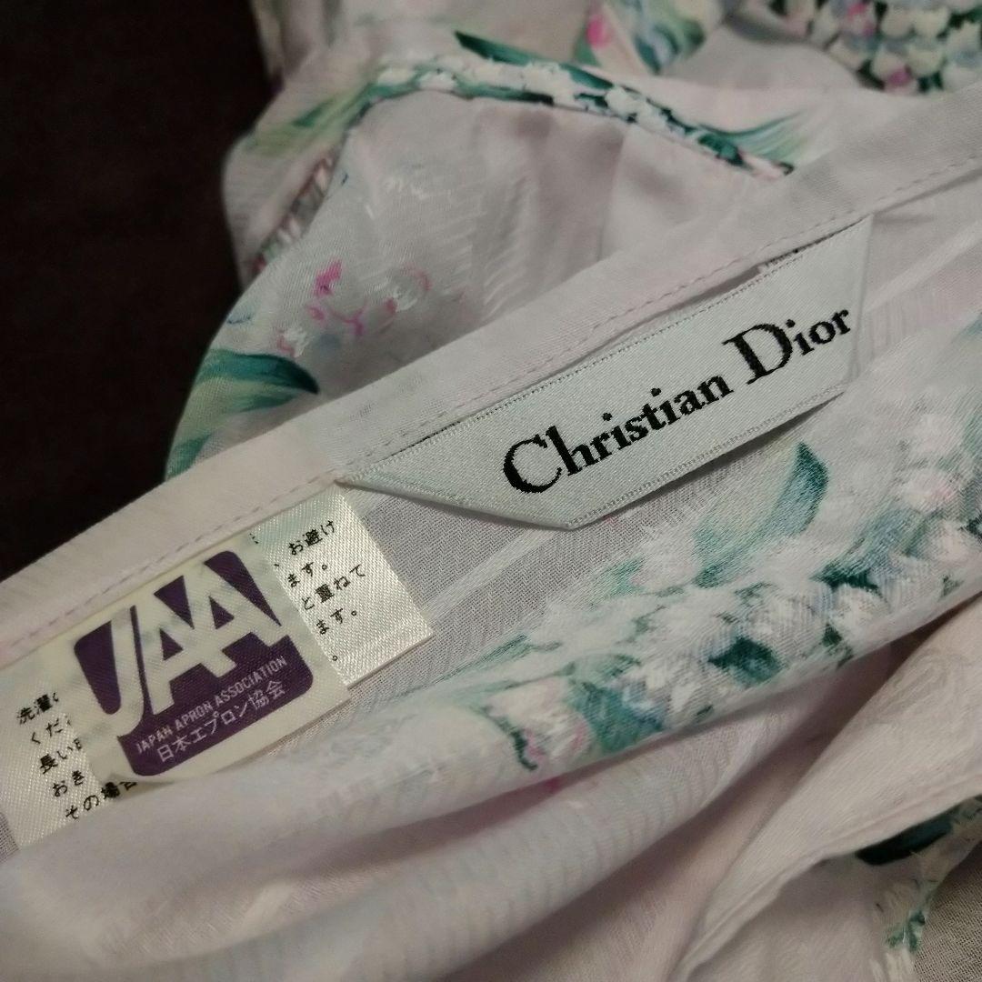 新品】クリスチャンディオール 花柄 エプロン すずらん ポケット ピンク