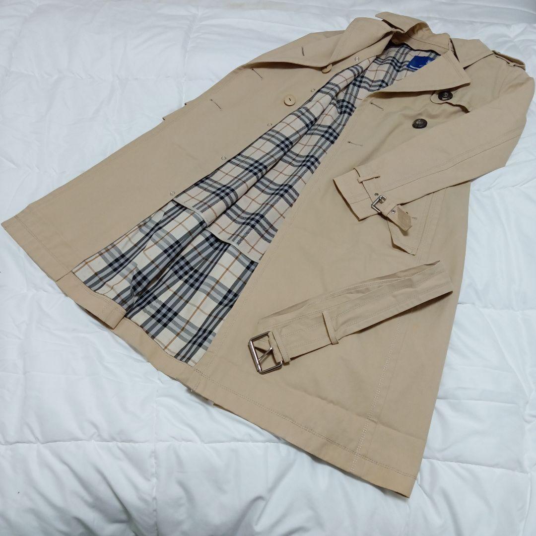 バーバリーブルーレーベル トレンチコート ノバチェック ライナー 38 ロング バーバリーブルーレーベル トレンチコート ロング丈 ノバチェック