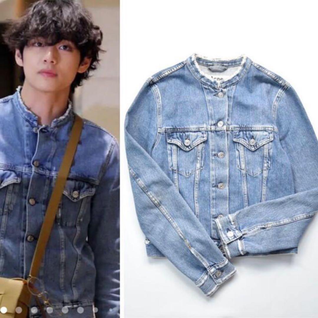 BTSテテ着用ノーカラーデニムジャケット48 BTSテテ着用ノーカラーデニムジャケット48