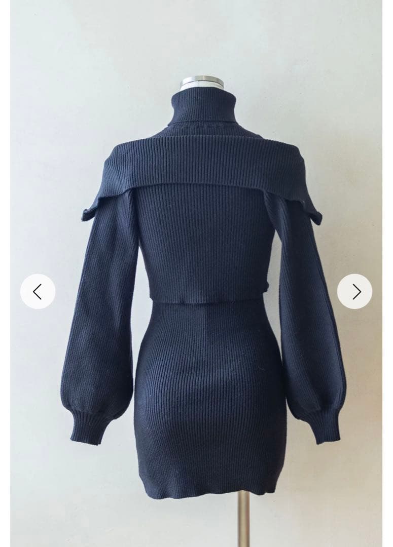 新品タグ付き Randy ガーターニットアンサンブル ブラック - メルカリ