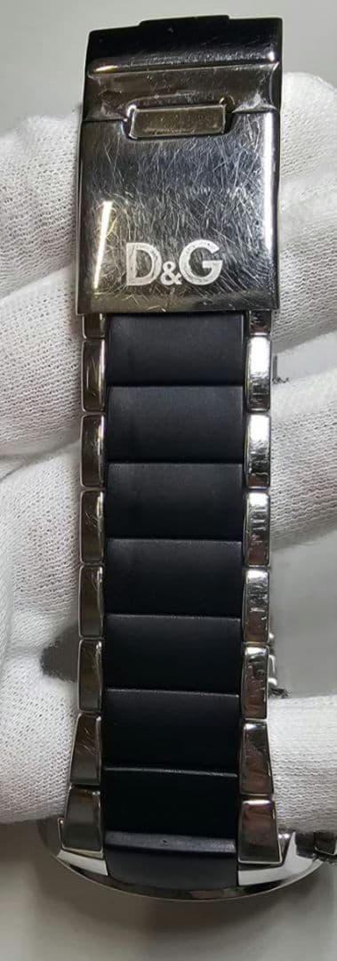 D&G ドルチェ&ガッバーナ ブラック アナログ腕時計 24時間表示 - メルカリ