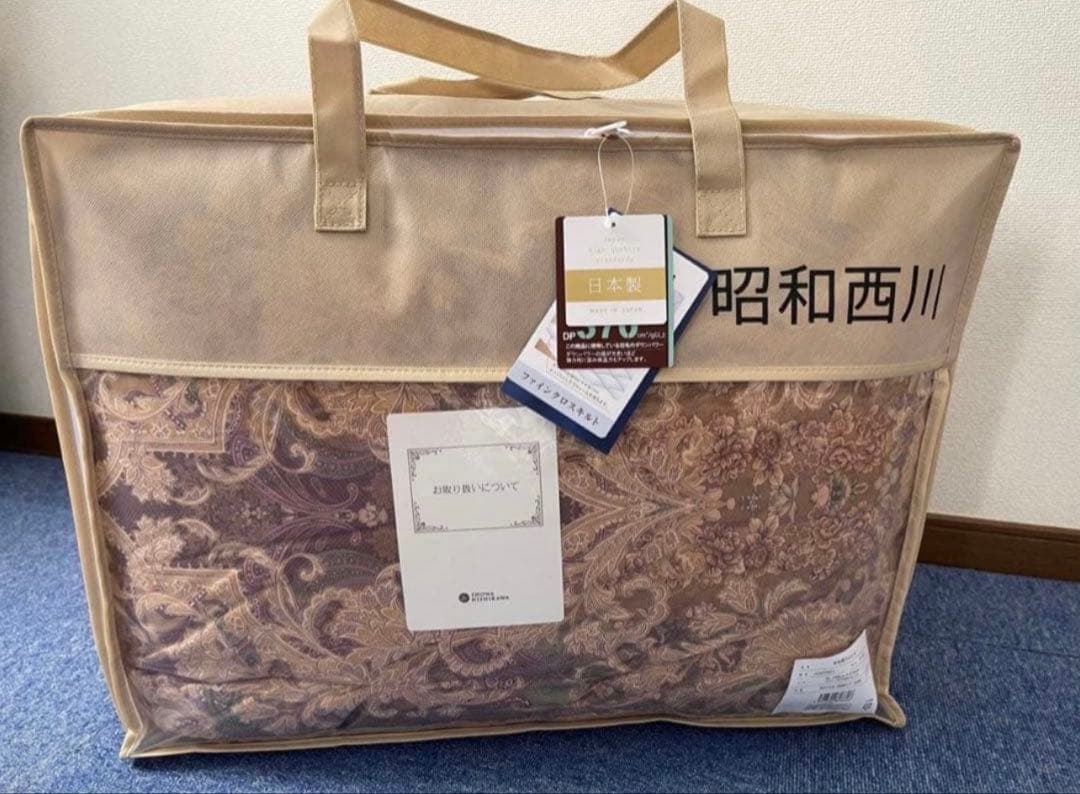 昭和西川 カナダ産ダウン90％羽毛布団 シングル ゴールド JCA25901新品