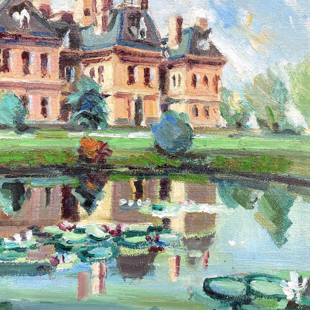 真作保証 岩倉三喜生『道庁 S60.夏』直筆サイン入り 肉筆 油彩画 額装