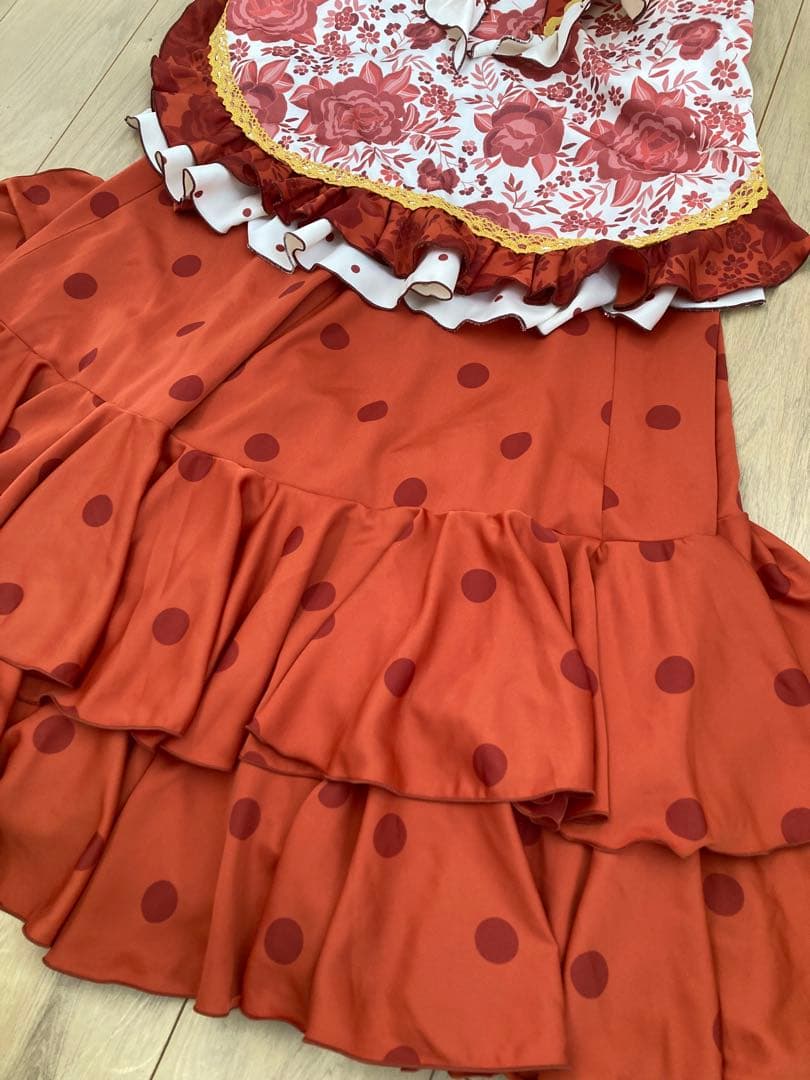 マリキータ フラメンコ スカート、エプロン、ピキージョ3点セット