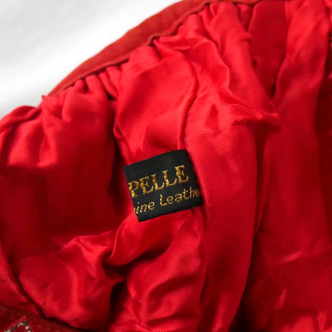 80s イタリア製 80年代 ヴィンテージ リボン付き ヌバックレザーパンツ