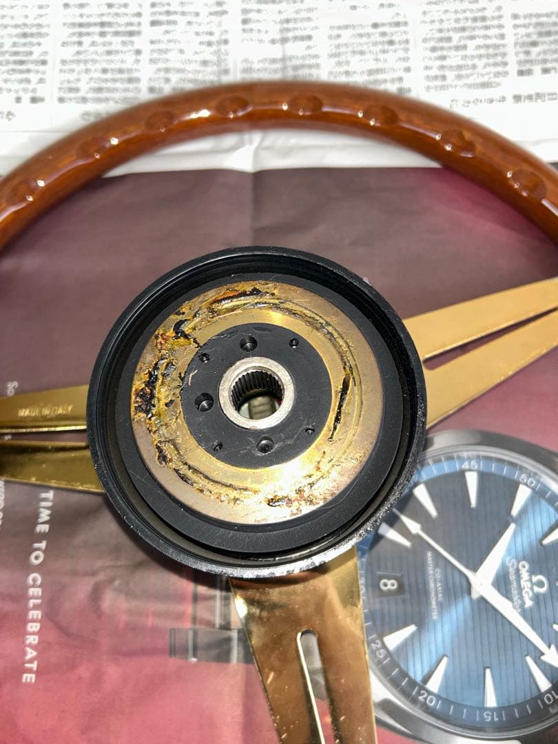 希少品】NARDI トルク ステアリングホイール ゴールド L10