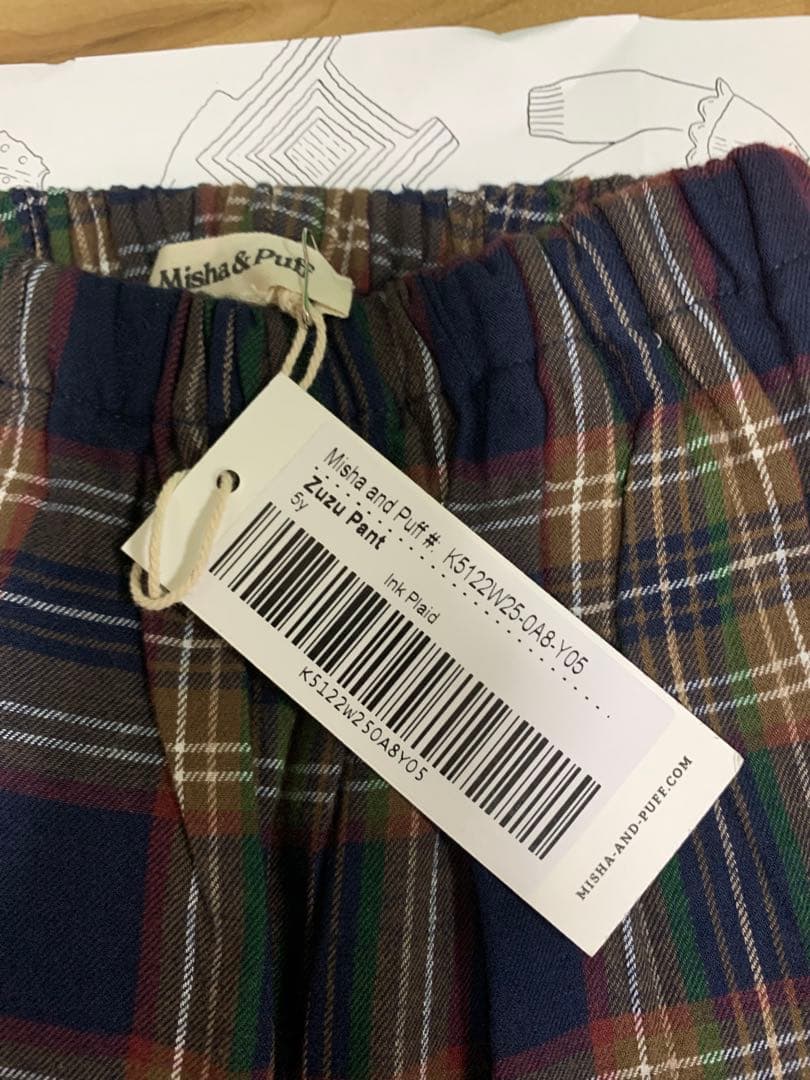 misha and puff zuzu pant 5y ink plaid - メルカリ