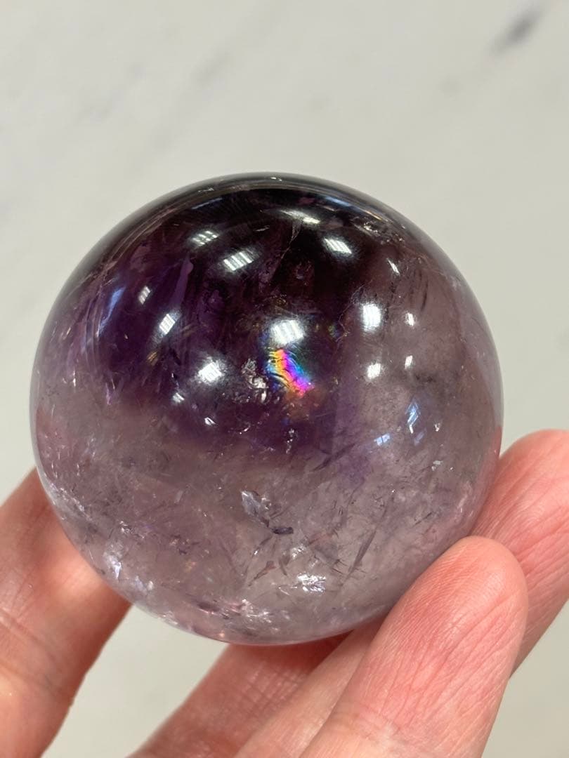 希少　アメトリントラピッチェスフィア　4.3cm ファントム　トラピッチェ　虹有