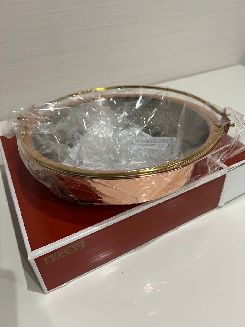 【新品 未使用】すき焼鍋(ツル付)（純銅） 26cm新光金属 新光堂 銅製品 楽天市場】【手打ち 新鎚起純銅 段付鍋】 26cm 新光金属 新光堂 職人技