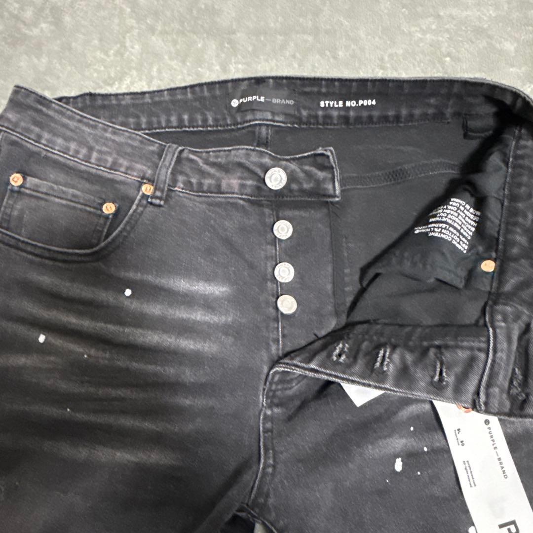 即日発送！4日間程で到着！　　　PURPLEブラック ダメージフレア siz34